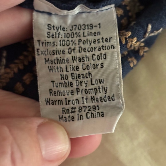 Johnny Was Linen Embroidered Skirt - Picture 5 of 8